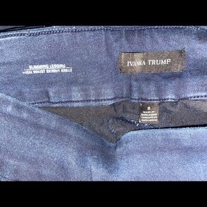 Pull On Skinny Dark Blue Jeggings, Size 8- High Waisted Skinny Ankle